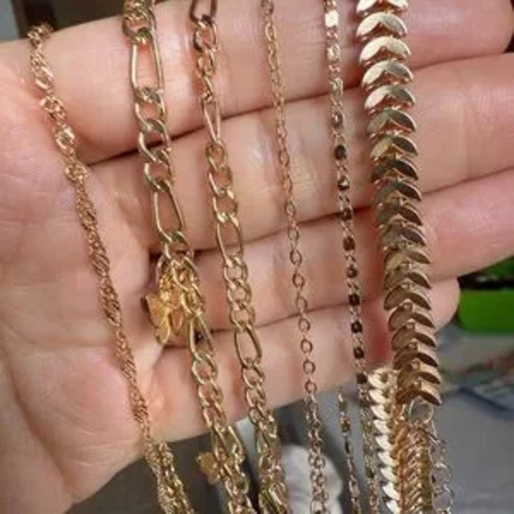 Gold Layered Anklet Set - Picture 2 of 2